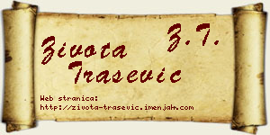 Života Trašević vizit kartica